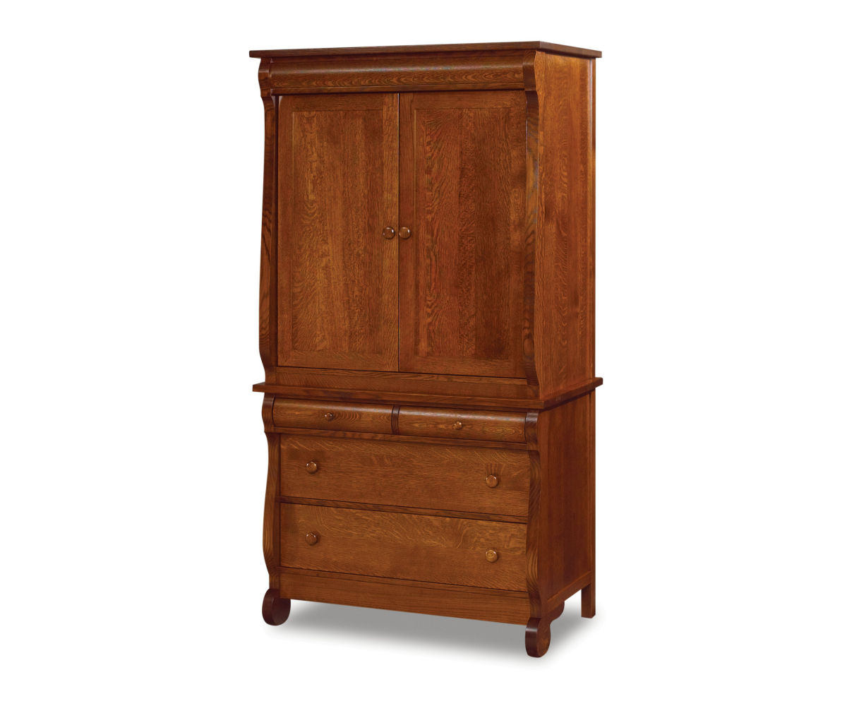 Old Classic Sleigh Armoire Amish Traditions Fine Furniture