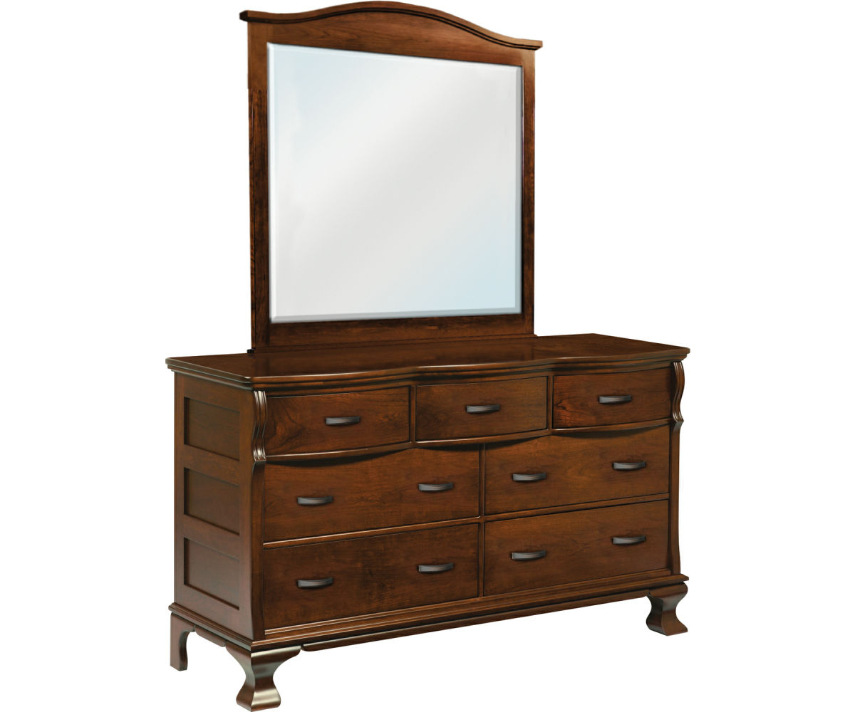 Classical Dresser with Mirror Amish Traditions Fine Furniture