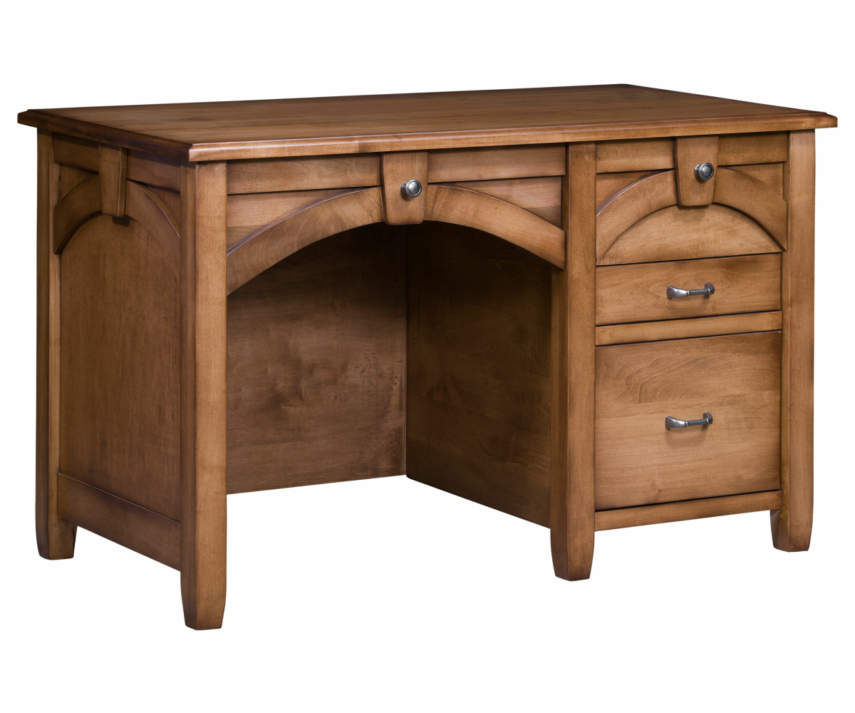 Kensing Single Pedestal Desk Amish Traditions Fine Furniture