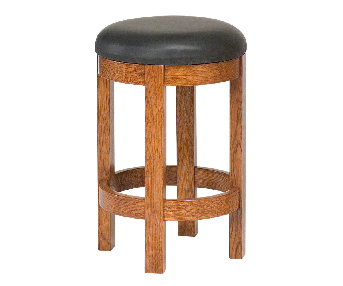Barrel Barstool 24" Amish Traditions Fine Furniture
