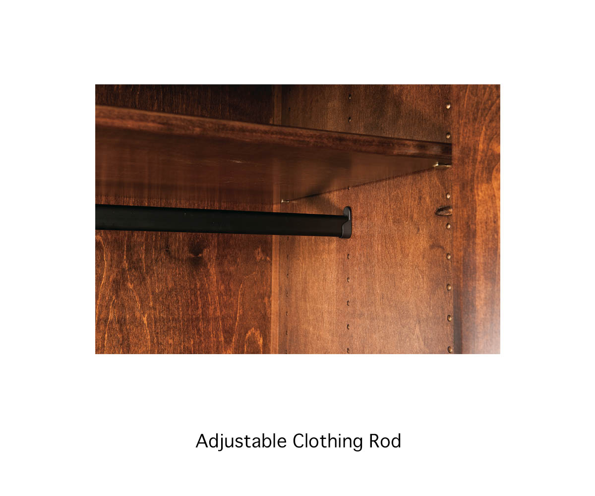 Chippewa Sleigh Wardrobe Armoire - 43"W - Image 2